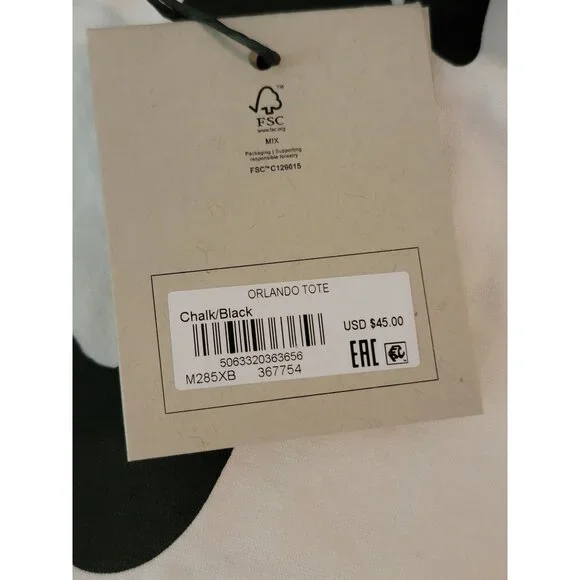 AllSaints London White Canvas Orlando Tote Bag - Picture 7 of 7